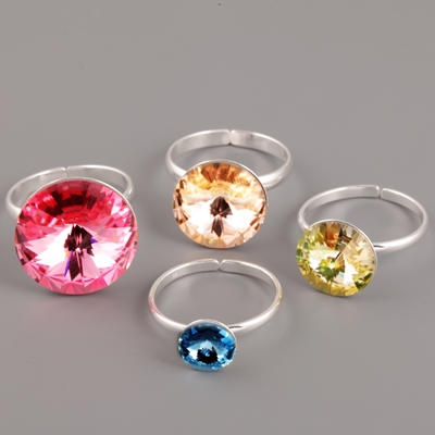 Stříbrné prsteny pro Rivoli Swarovski Elements